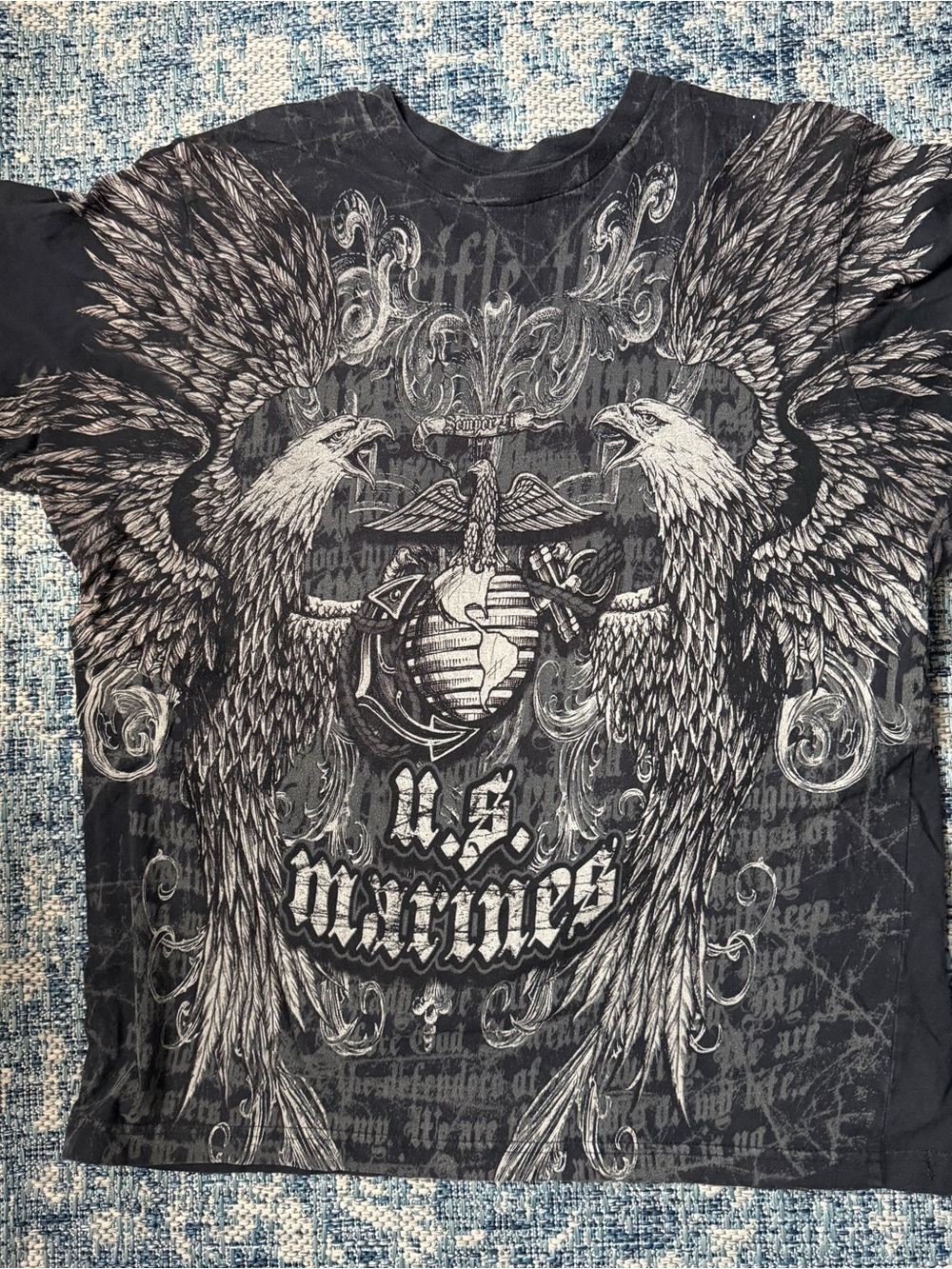 U.S. Marines Graphic Black Short Sleeve Men's Tee